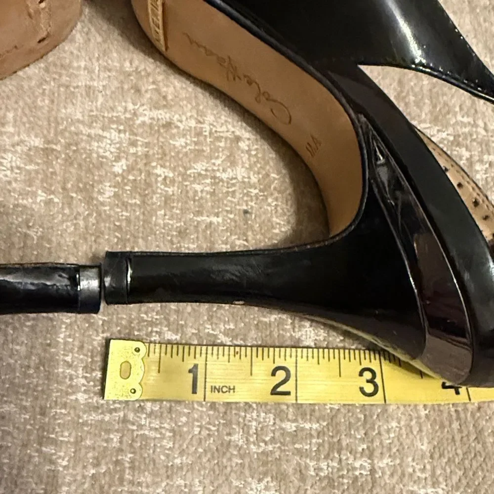 Cole Haan Black Patent Slingback Heels